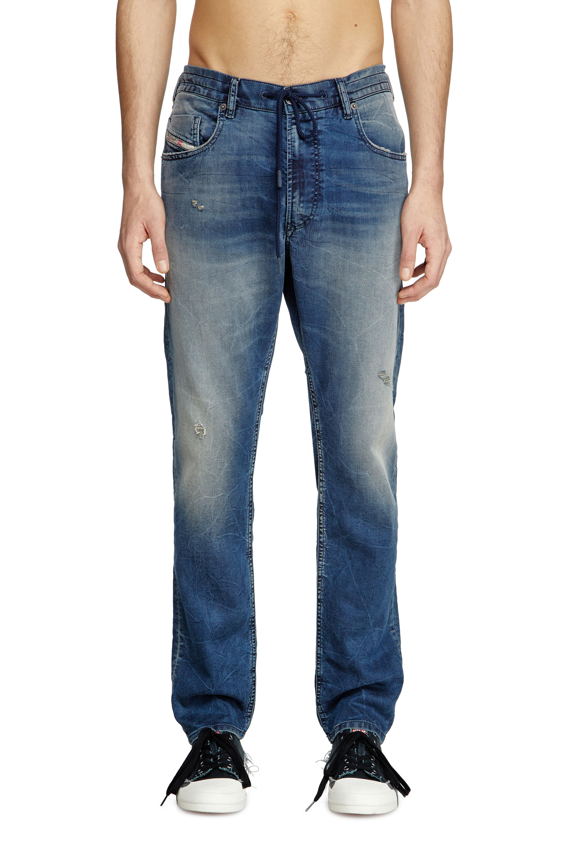 Diesel - Man's Regular 2032 D-Krooley Joggjeans® 068PI, Medium blue - 1